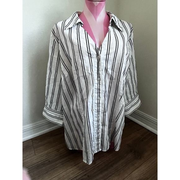 Striped Women's Alfani Blouse Size 18W - Picture 1 of 10